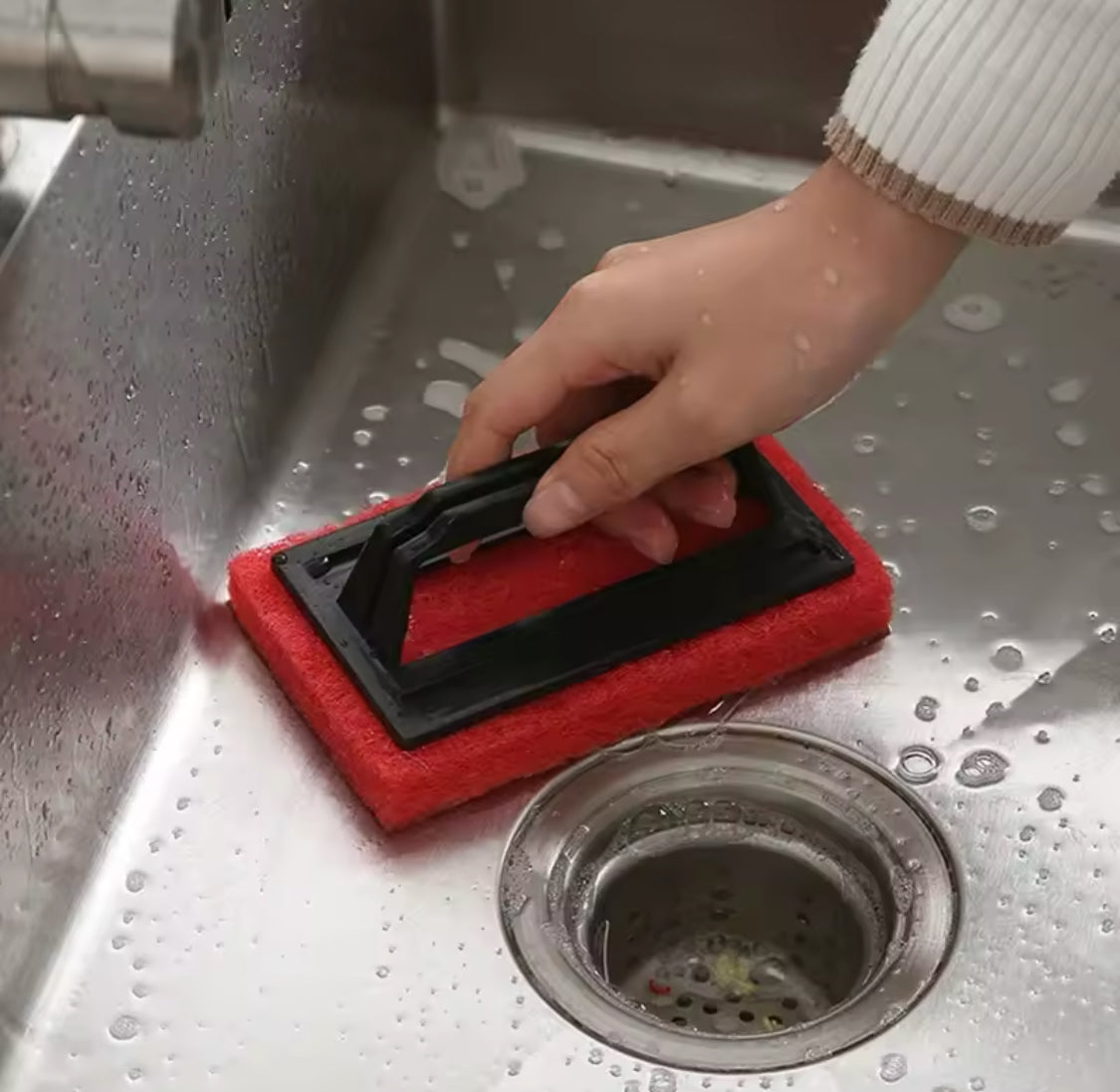 Kitchen Sink Cleaning Sponge With Handle, Wall Sponge Magic Wipe, Multipurpose Ultra Fine Fiber Cleaning Brush, Handheld Sponge Cleaning Brush Kitchen Sink Cleaning Sponge With Handle, Wall Sponge Magic Wipe, Multipurpose Ultra Fine Fiber Cleaning Brush, Handheld Sponge Cleaning Brush